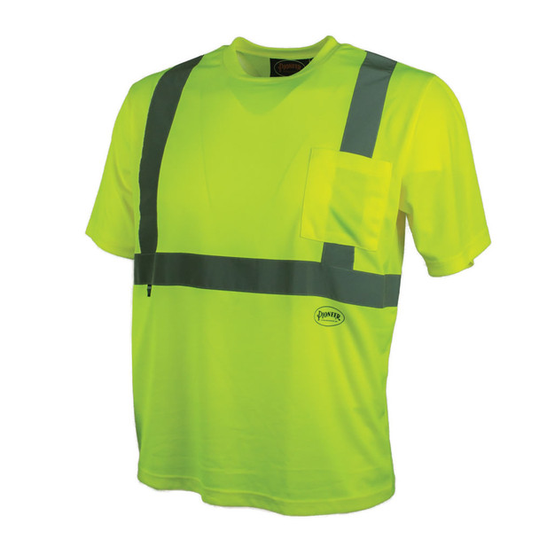 Birdseye Safety T-Shirt - Reflective Tape X on Back