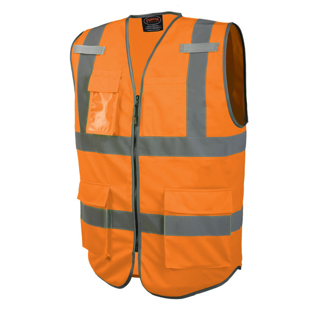 Solid Multi-Pocket Safety Vest