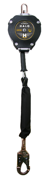 Halo Cable SRL - Alumninum Housing with 3/16" Galvanized Cable, Swivel Top, Snap Hook, Tag Line, Shock Pack, and Boot Cover