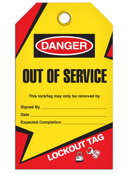 Danger  Out Of Service Tag - Lockout