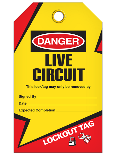 Danger  Live Circuit Tag - Lockout