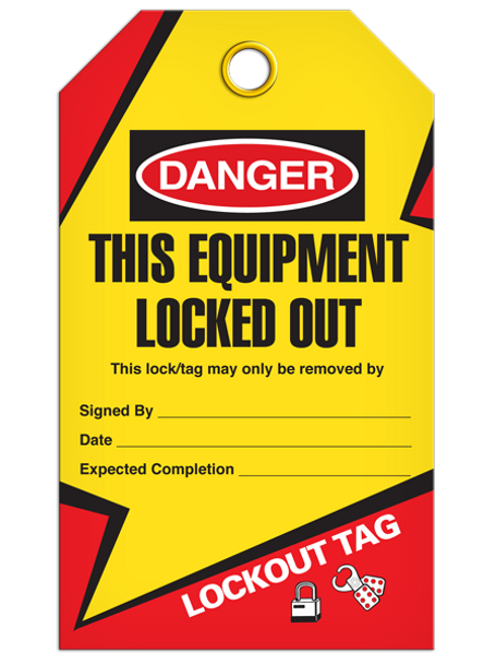 Danger  This Equipment Locked Out Tag - Lockout