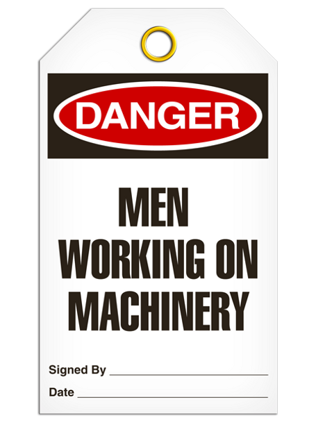 Danger - Men Working On Machinery