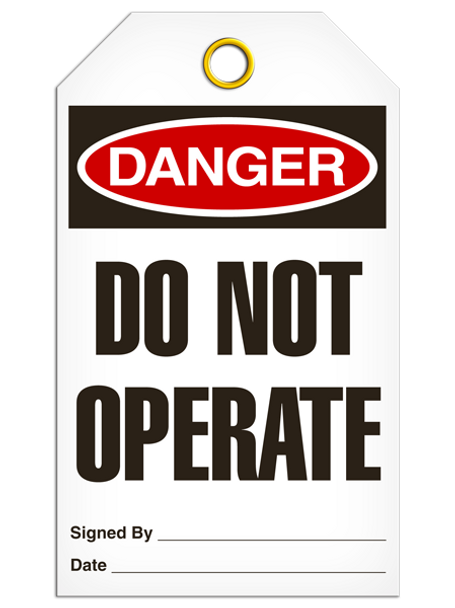 Danger Do Not Operate Safety Tag | 25 Pkg | Incom