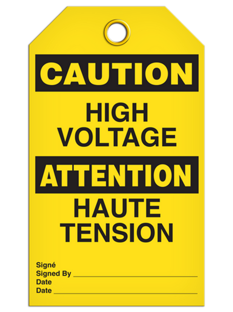 Bilingual Caution Â High Voltage