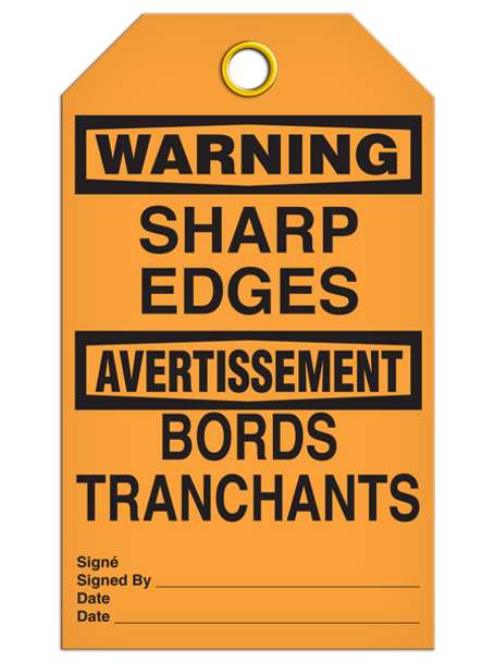 Bilingual Warning Â Sharp Edges