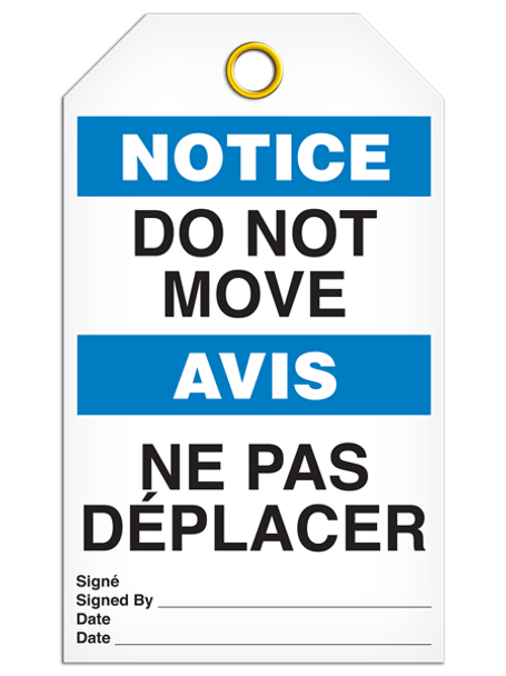 Bilingual Notice Â Do Not Move