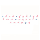 Medium Movable Alphabet: US Cursive - Red/Blue