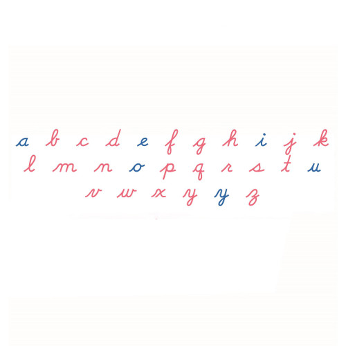 Medium Movable Alphabet: US Cursive - Red/Blue