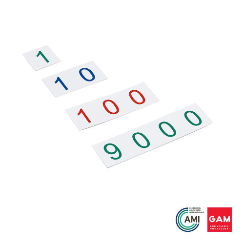 Small Number Cards 1–9000: Plastic