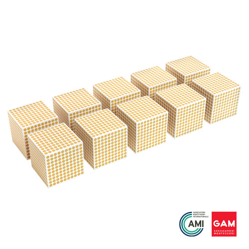 Wooden Cubes Of 1000 (Set of 10)