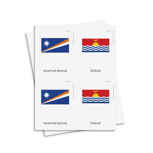 Flags of Oceania 3 Part Cards - Digital Printable