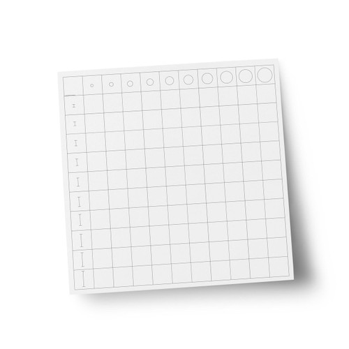 Knobless Cylinder Chart with Cards - Digital Printable
