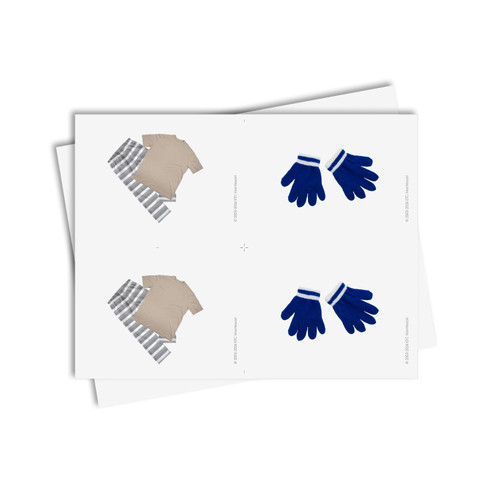 Tarjetas de asociación de ropa - material digital imprimible