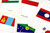 Flags of Asia 3 Part Cards