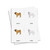 Tarjetas de tres partes de perros - material digital imprimible