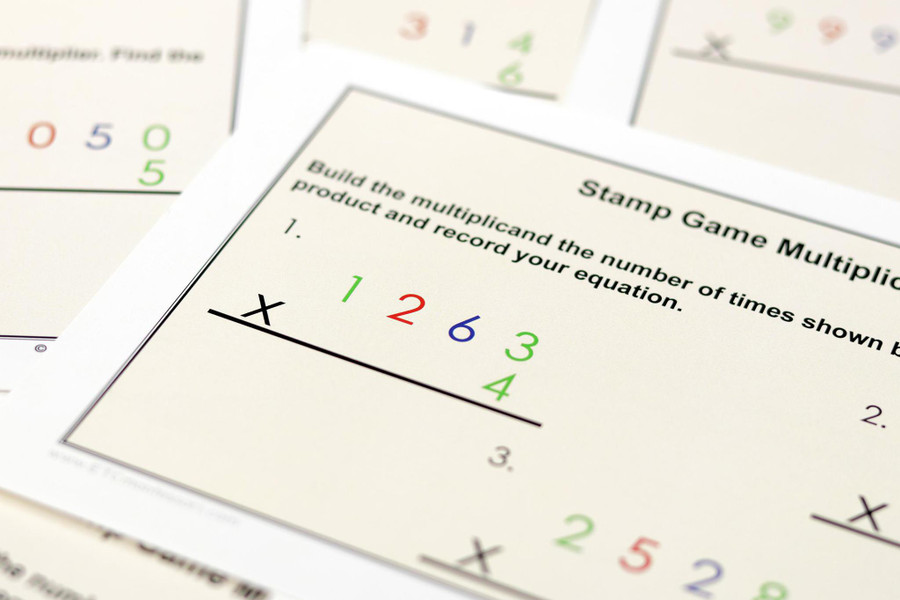 Stamp Game Task Cards - Multiplication.  Level 3-6 - Digital Printable