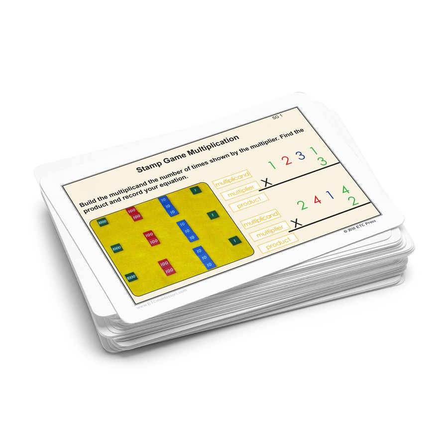 Stamp Game Task Cards - Multiplication.  Level 3-6 - Digital Printable