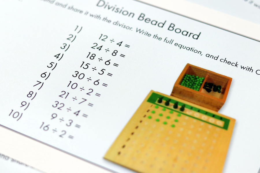Division Bead Board Task Cards - Digital Printable