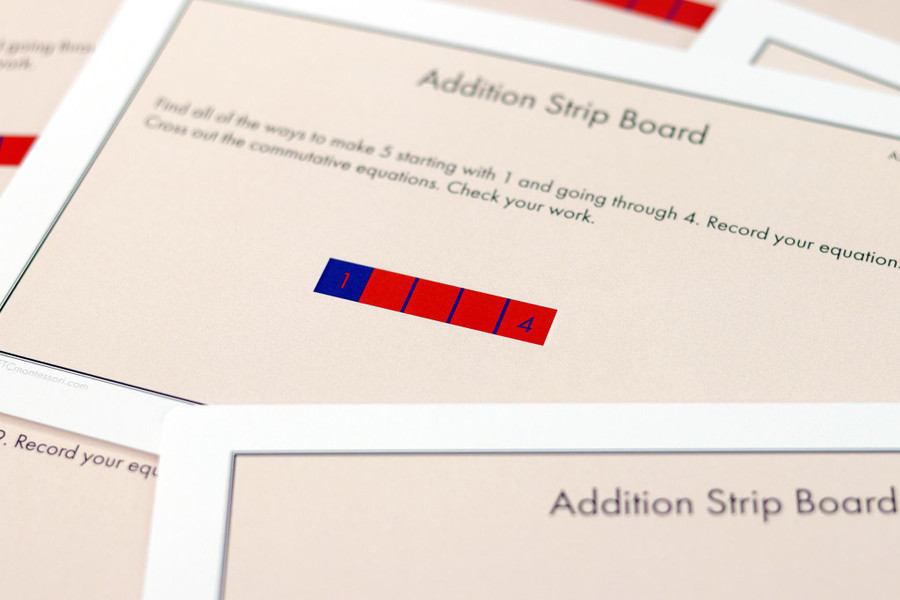 Strip Board Addition Task Cards.  Level 3-6 - Digital Printable