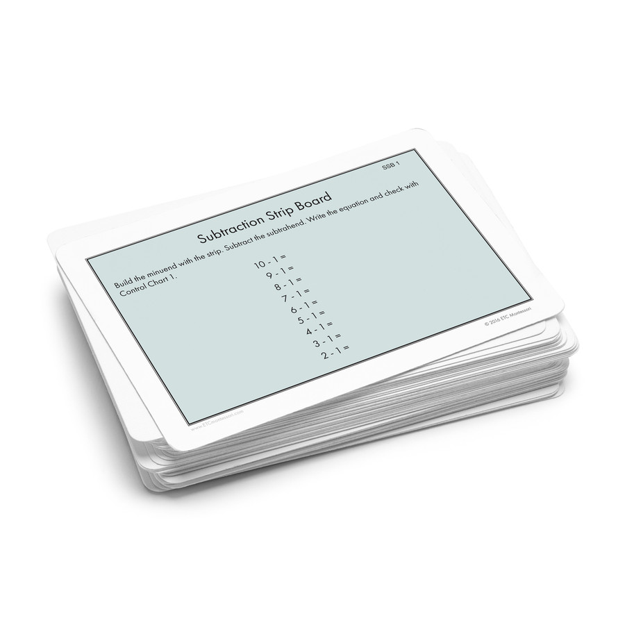 Strip Board Subtraction Task Cards.  Level 3-6- Digital Printable