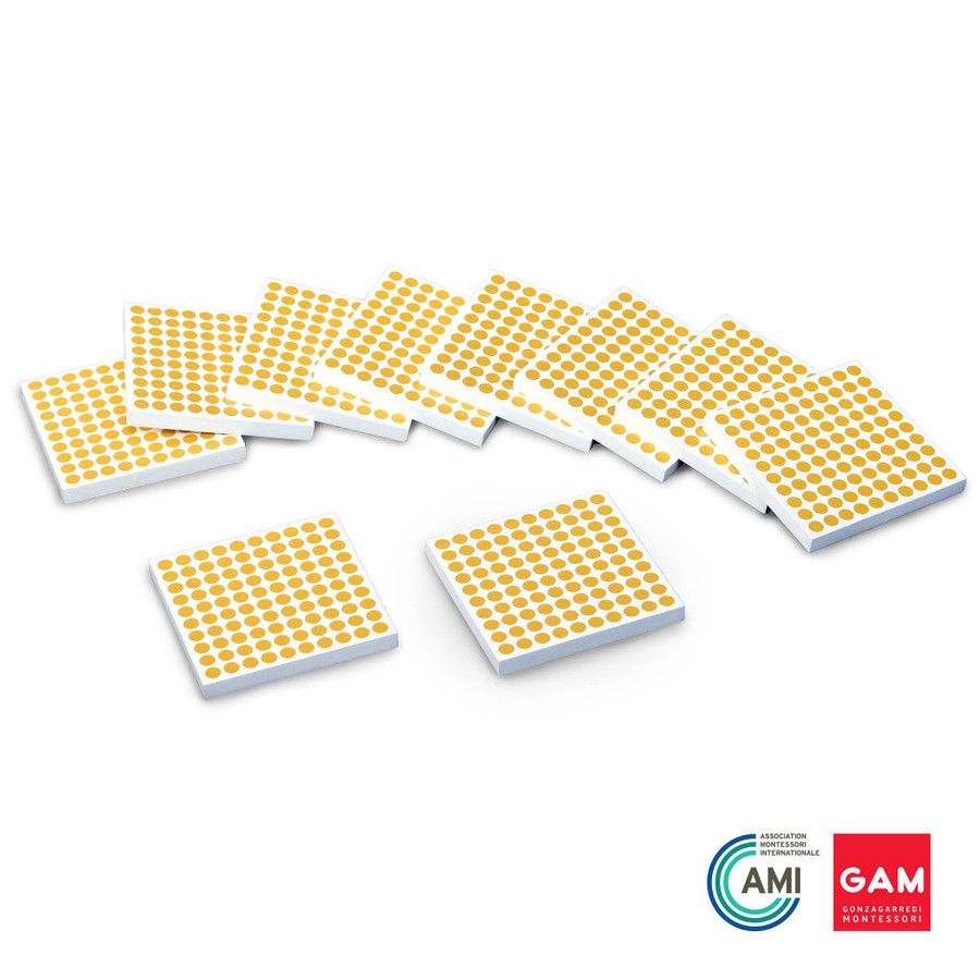 Wooden Square Of 100 (Set of 10)