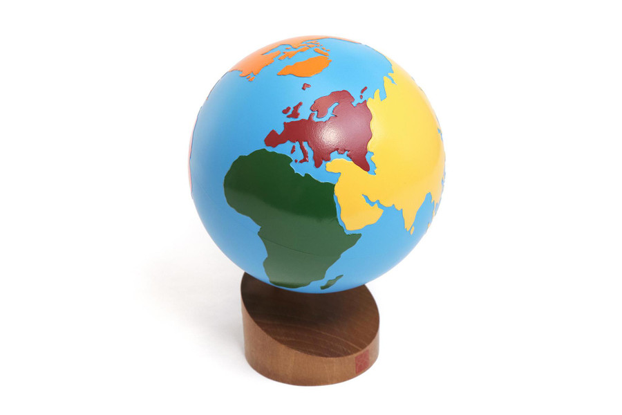 Globe Of The Continents: Colored