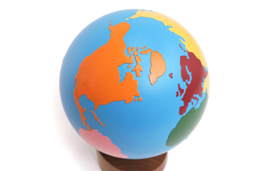 Globe Of The Continents: Colored
