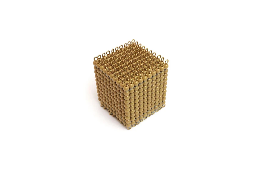 One Golden Bead Cube Of 1000: Individual Beads (Nylon)