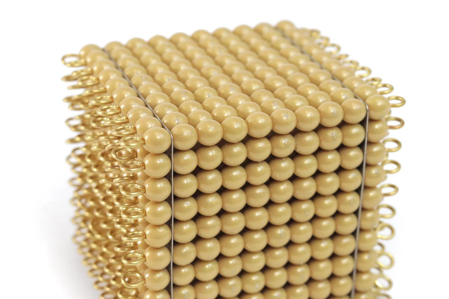 One Golden Bead Cube Of 1000: Individual Beads (Nylon)
