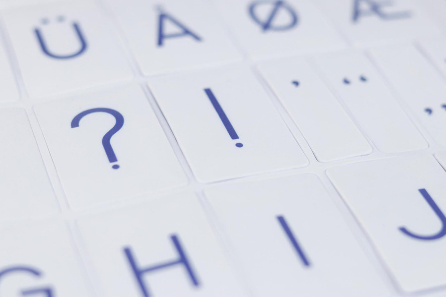Printed Alphabet: International Blue