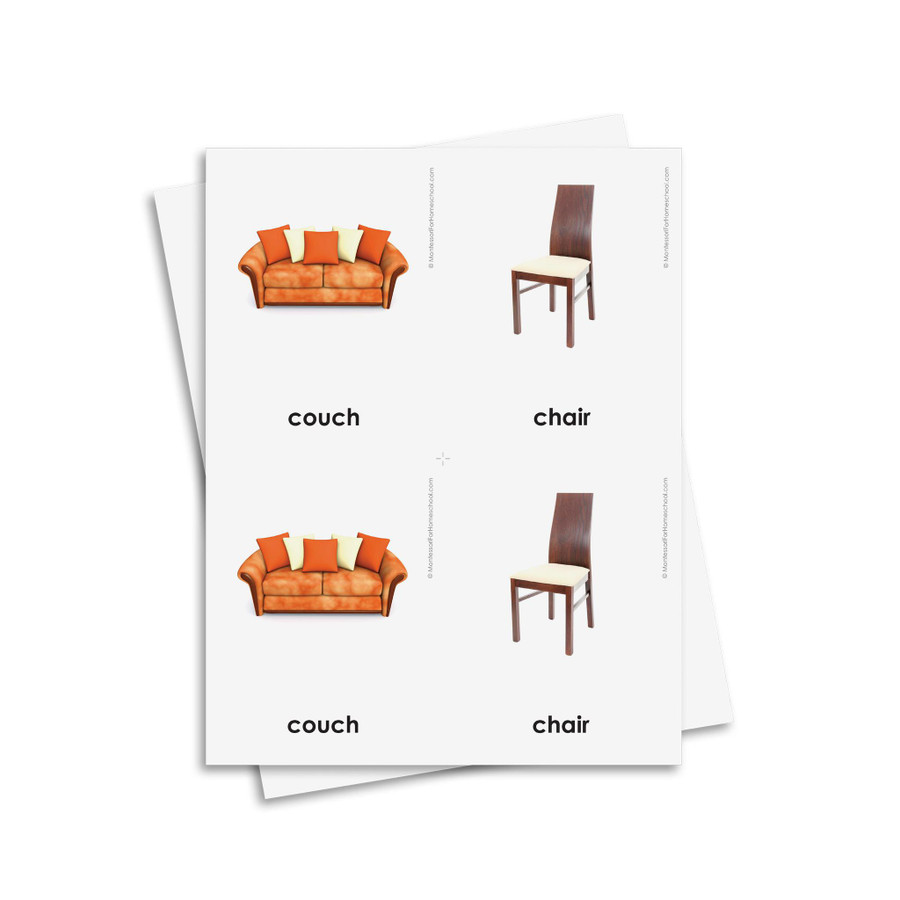 Objects around the House 3 Part Cards - Digital Printable