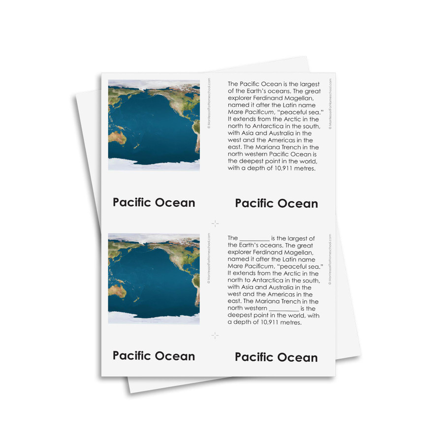 Continents, Oceans and Hemispheres - Digital Printable