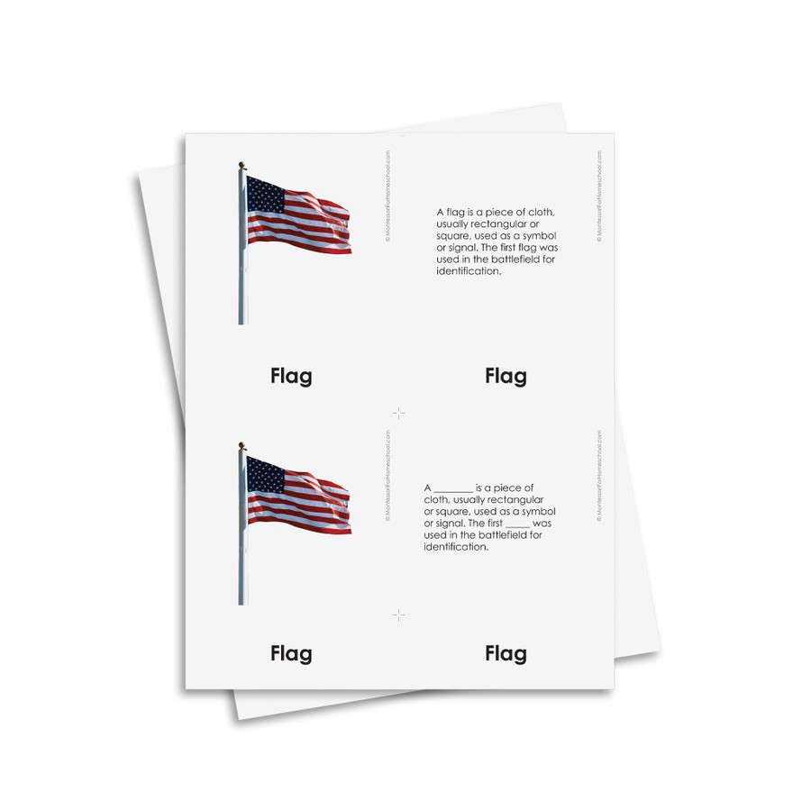 Parts of a Flag Nomenclature - Digital Printable
