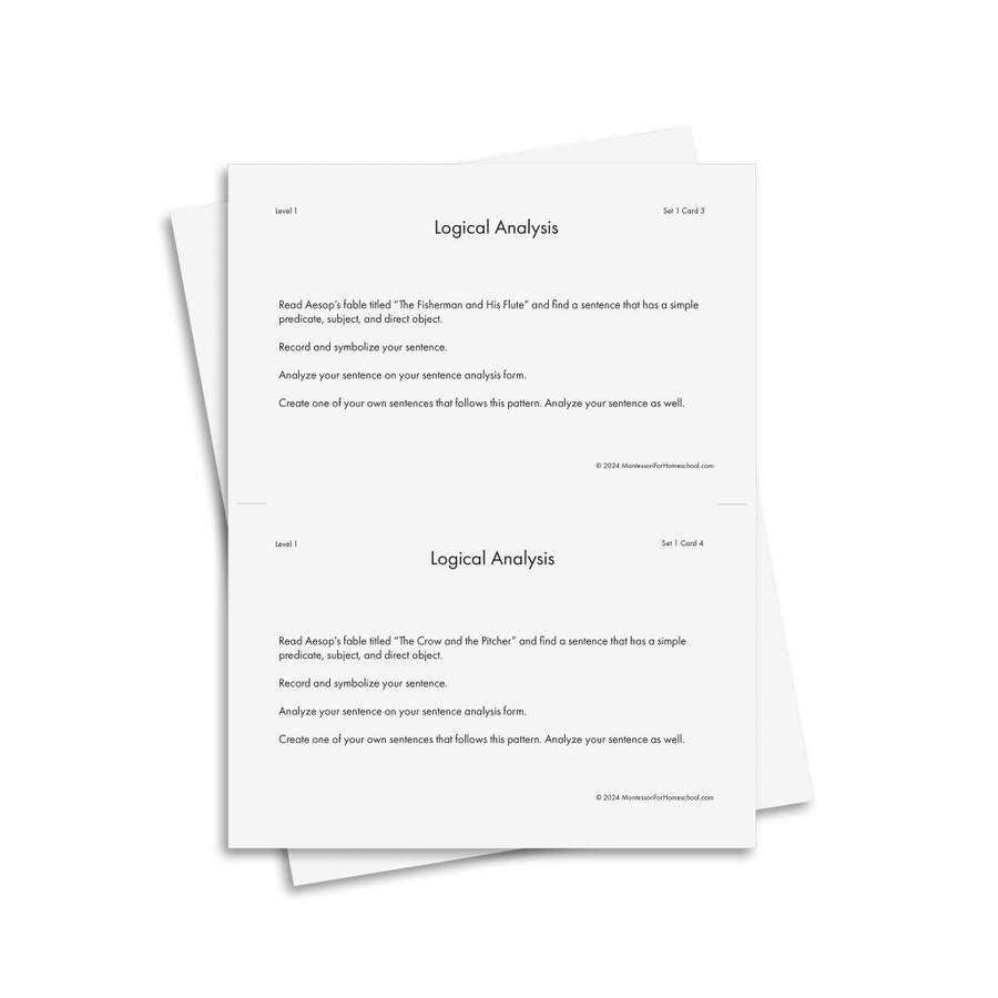 Sentence Analysis Level 6-9 - Digital Printable