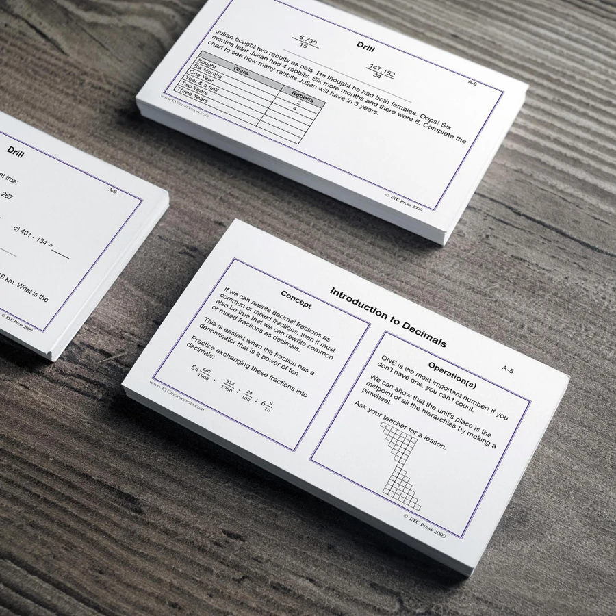 Decimal Work and Task Cards - Digital Printable