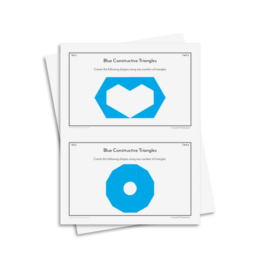 Blue Constructive Triangle Activities - Digital Printable