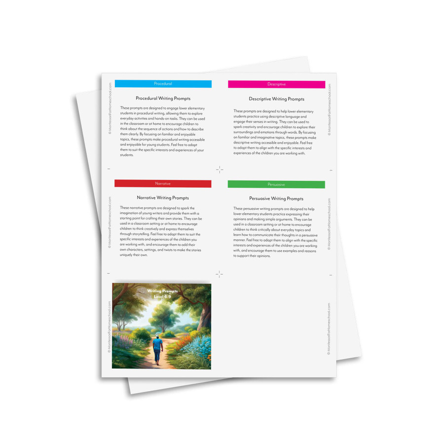 Writing Prompts Level 6-9 - Digital Printable