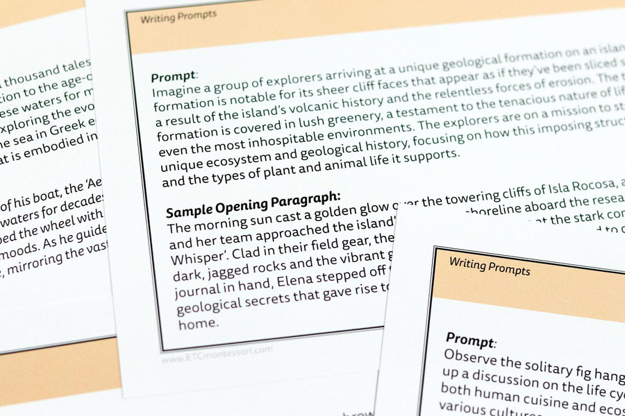 Writing Prompts for Secondary Year 2 - Digital Printable
