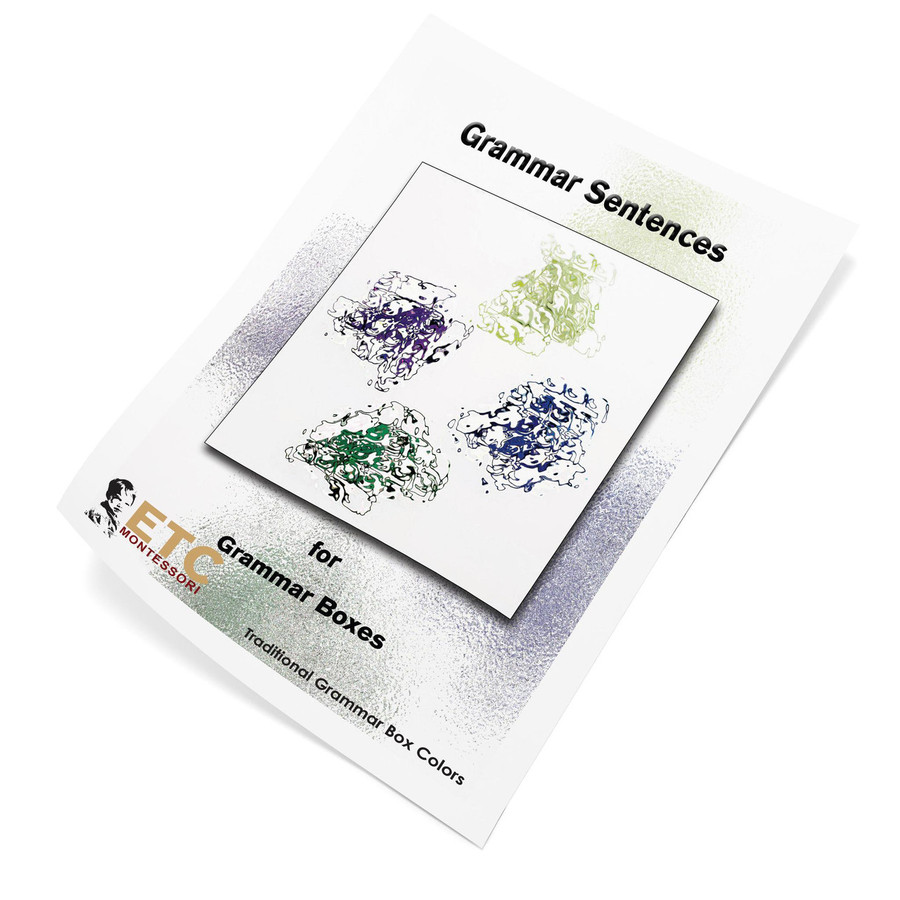 Grammar Box Sentences and Cards - TRADITIONAL COLOR SCHEME