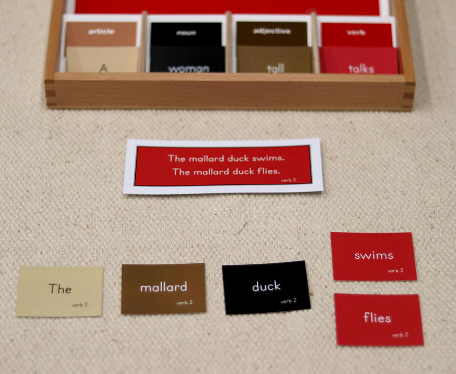 Grammar Box Sentences and Cards - TRADITIONAL COLOR SCHEME
