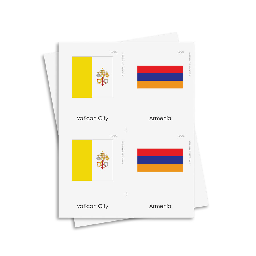 Flags of Europe 3 Part Cards - Digital Printable