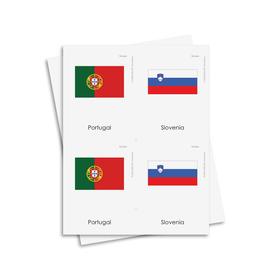 Flags of Europe 3 Part Cards - Digital Printable