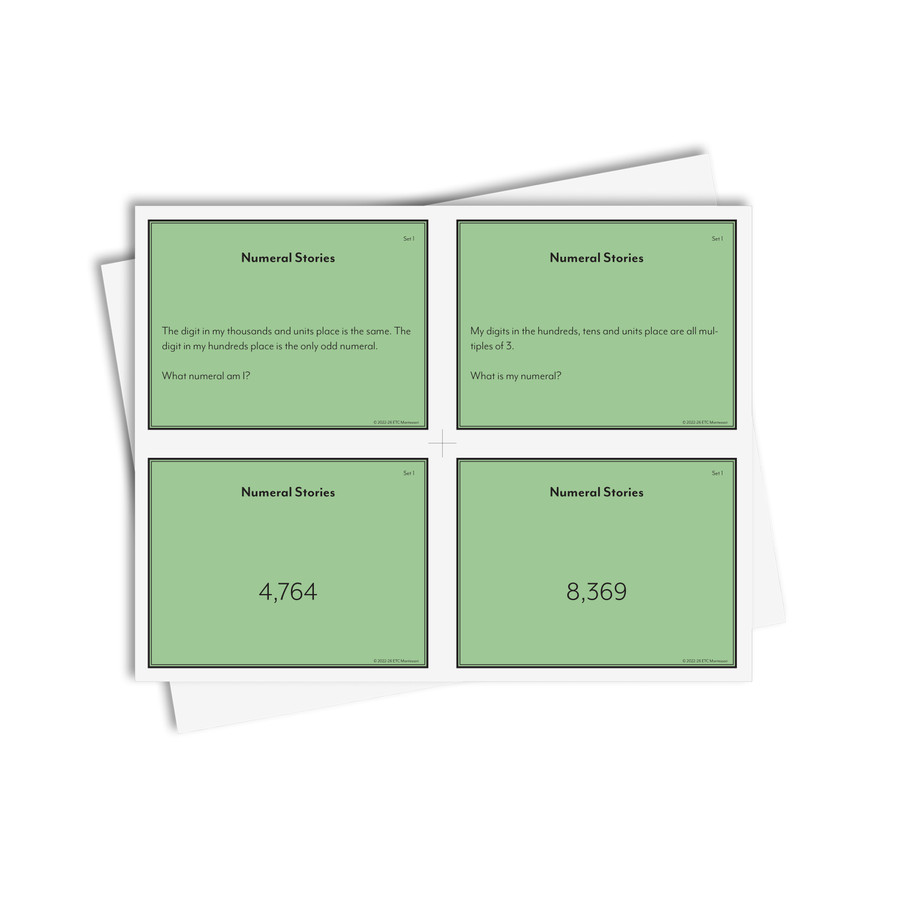 Numeral Stories: US version - Digital Printable