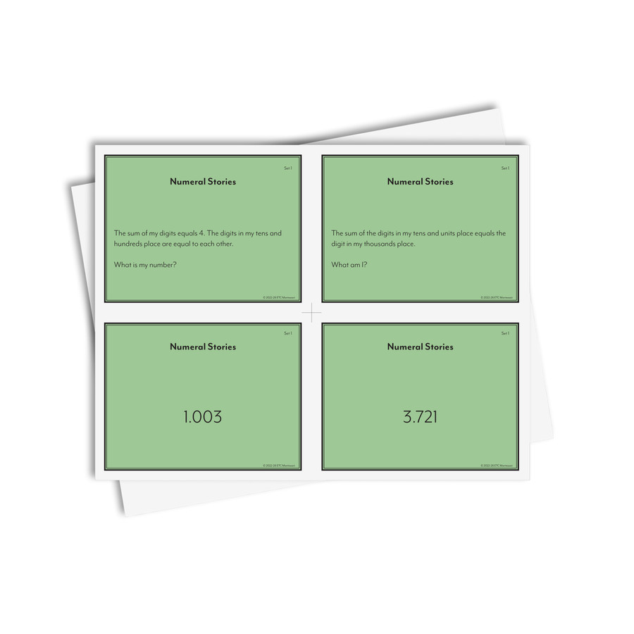 Numeral Stories: EU version - Digital Printable