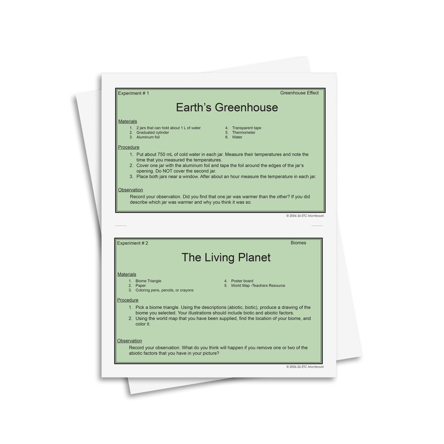 Ecology 6-9 Experiments and Research Cards - Digital Printable