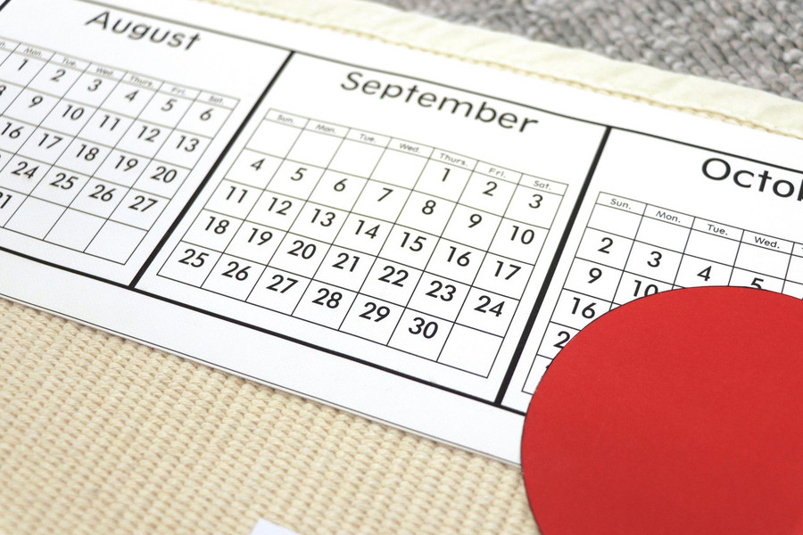 Calendar Work Level 6-9 - Digital Printable