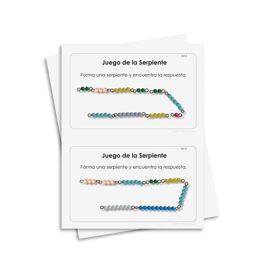 Kit 2 del Juego de la Serpiente para la suma: material digital imprimible