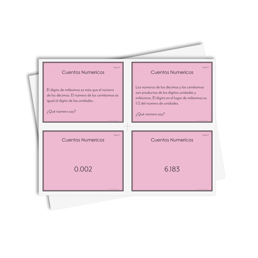 Historias de numerales - material digital imprimible