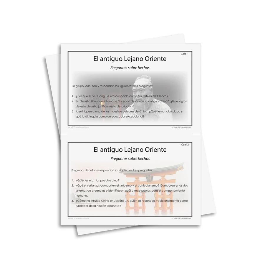 Tarjetas de investigación de las civilizaciones antiguas - material digital imprimible
